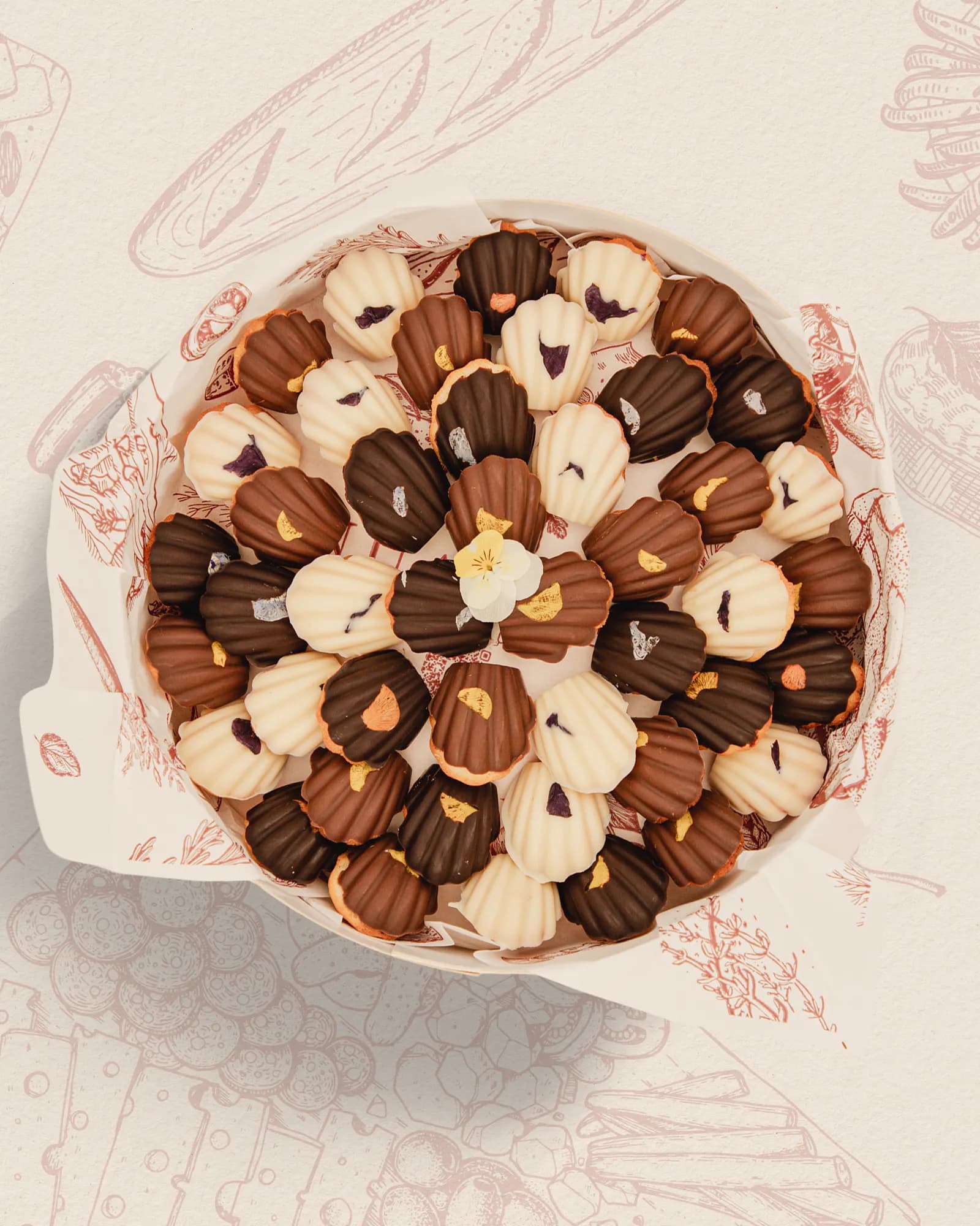 Moyen Mini Madeleines 3 Chocolats